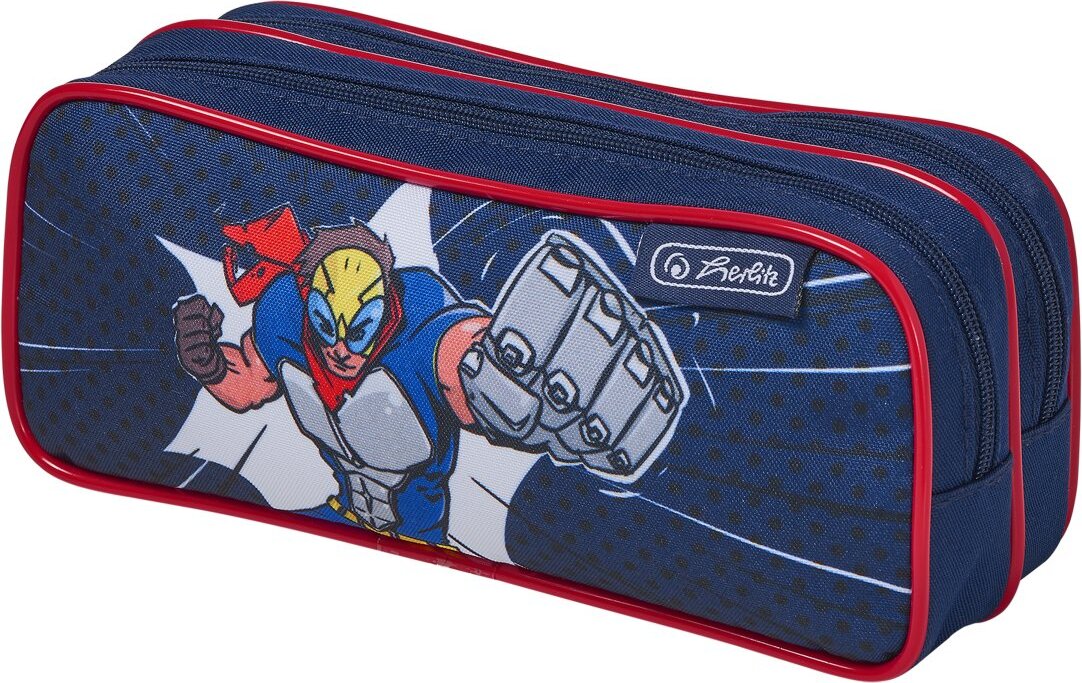 Herlitz Doppel-Faulenzerrolle / Schlamperrolle / Maße: 21x9x8cm / "Comic Hero"