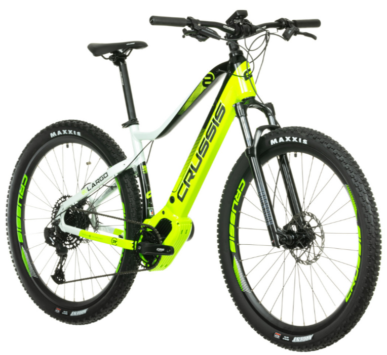 29 palcový ebike elektrický bicykel e-bike MTB model OLI Largo 8.8-M CRUSSIS 20Ah 720Wh 83Nm výška rámu pedelec 22 "(56 cm) žltá/čierna/biela