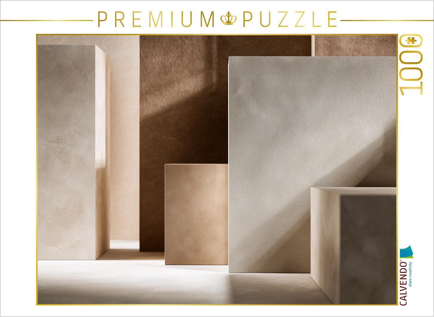 CALVENDO Puzzle Beige Farbfelder, ruhige Harmonie in klaren Formen | 1000 Teile Lege-Größe 64x48cm Foto-Puzzle für glückliche Stunden