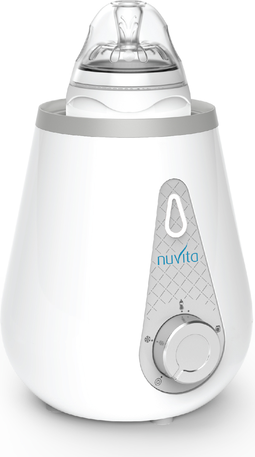 Nuvita 1165 Tragbarer Baby Flaschenwärmer & Sterilisator für Baby-Flaschen, Baby-Nahrung und Muttermilch - Babykostwärmer für Fläschchen und Gläschen White