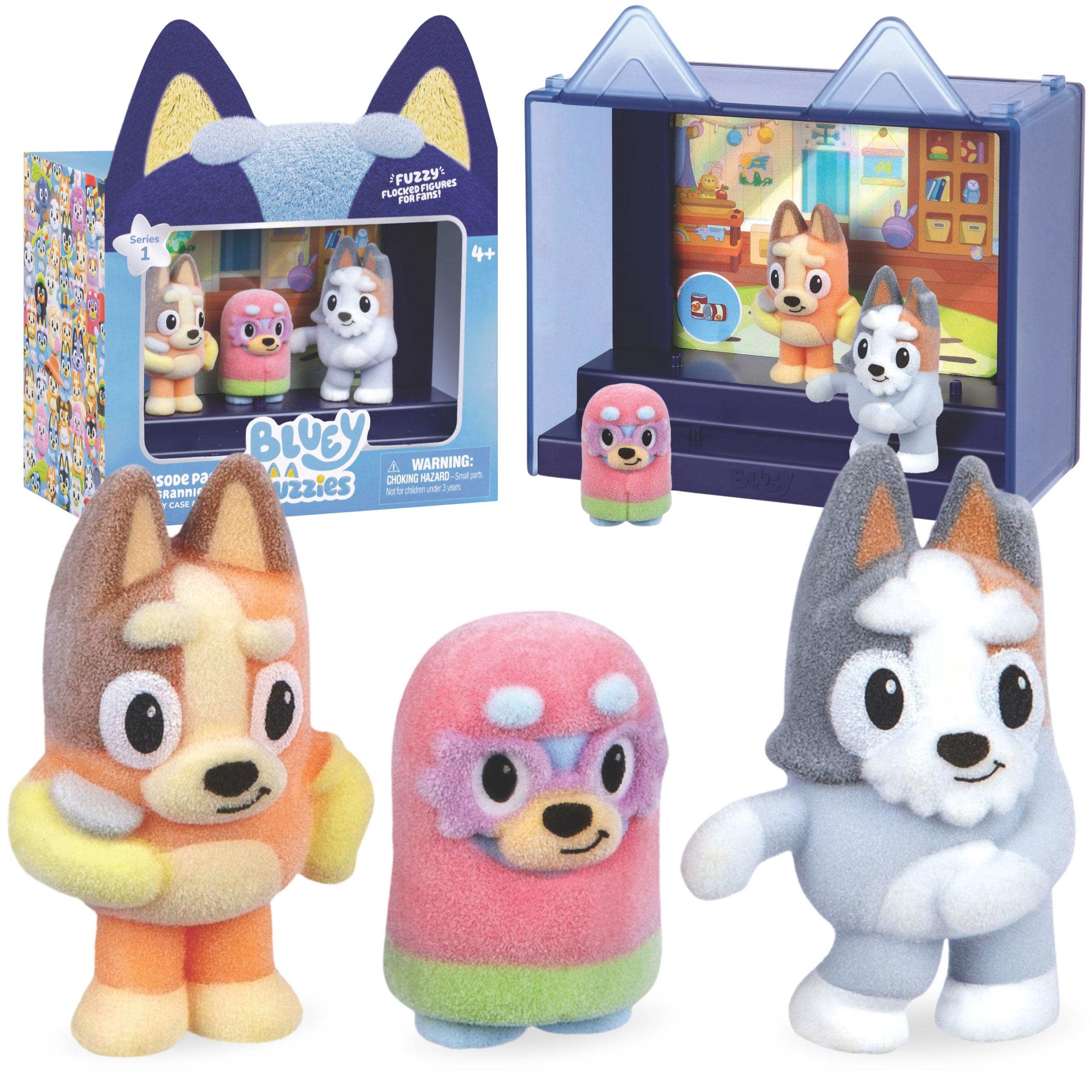 Blueys Bluey FIGUREN-SET Omas, Figuren für Kinder Serie 1, VELOURSFIGUREN 4+