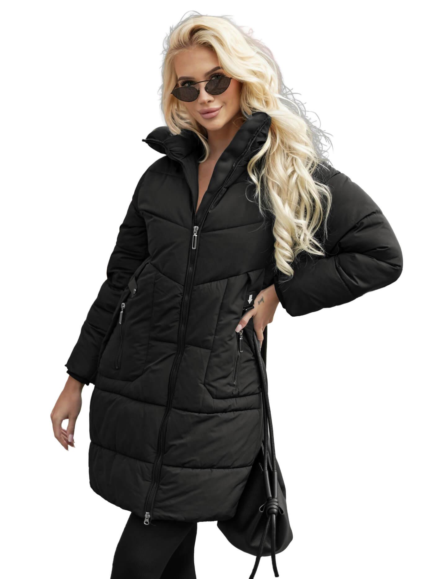 Damen Winterjacke Schwarz OZONEE JS/16M9302/392 M