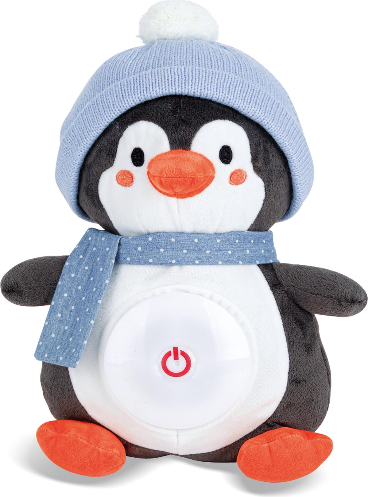 Wiky Leuchtendes Einschlafspielzeug mit Musik, Pinguin, 29 cm