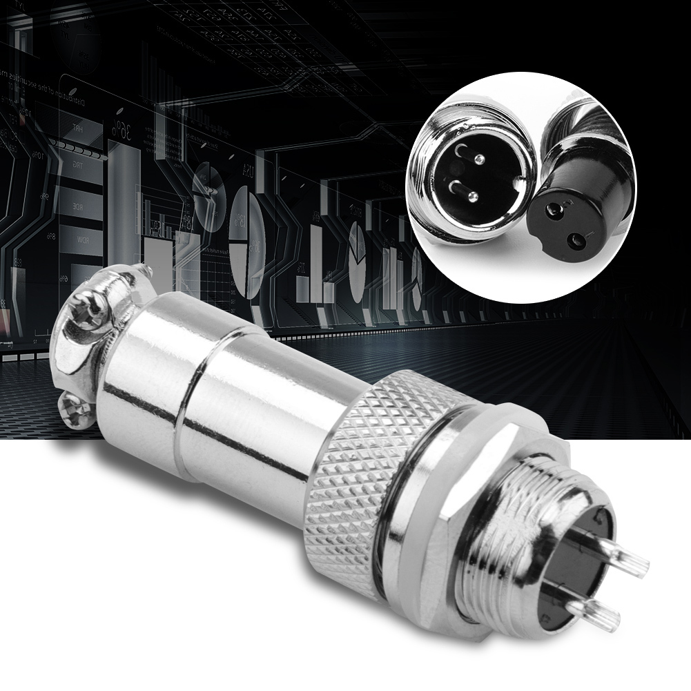 Cocosity Aviation Plug,Aviation Plug Socket,Metal Aviation Plug,2-Pin Plug Socket Connector,2-Pin Aviation Plug GX12