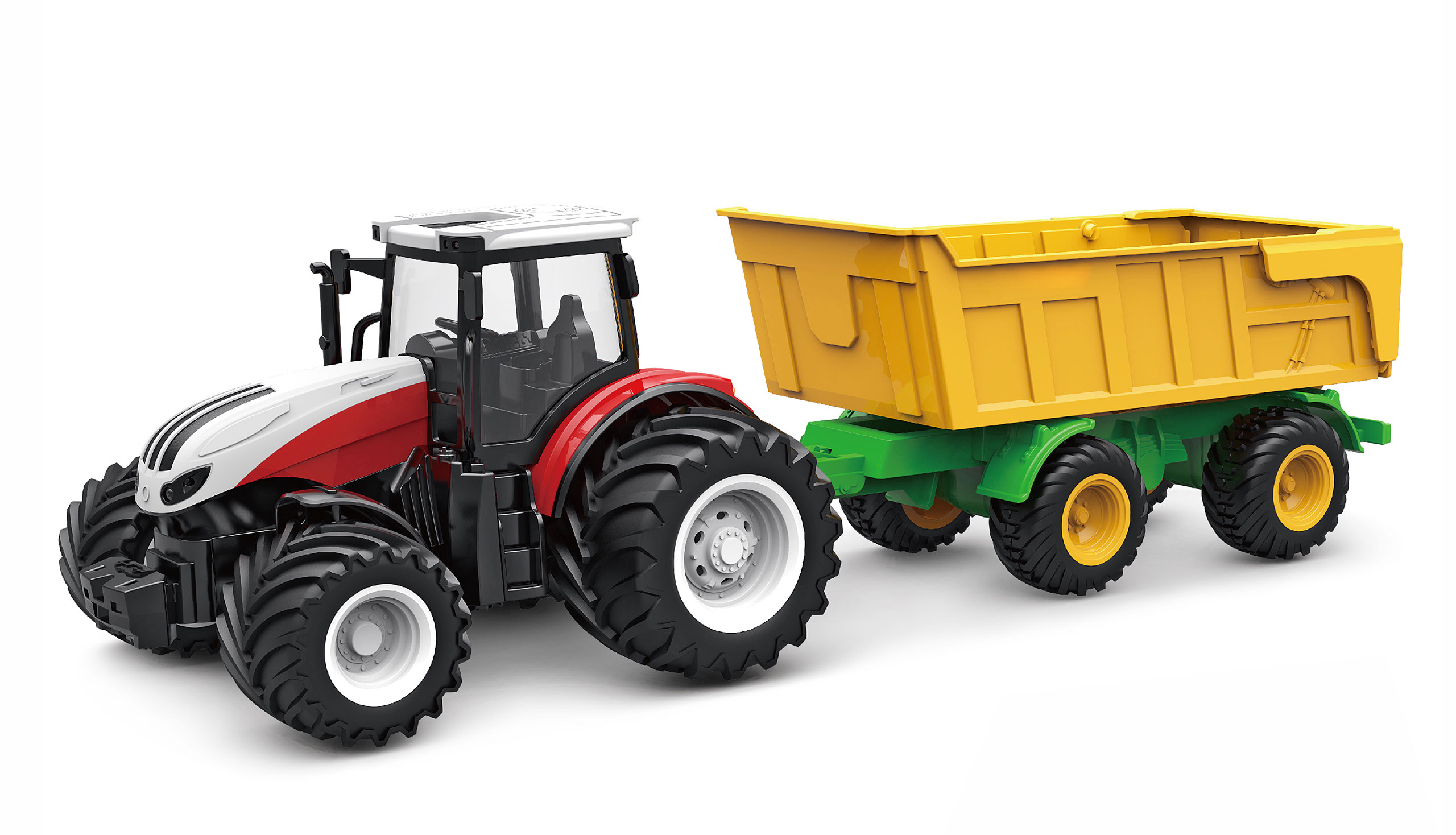 Ferngesteuerter Traktor Ferngesteuert, RC Traktor mit Anhänger Holzgreifer