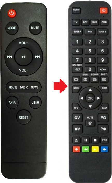 BELIFE Ersatz Fernbedienung für Bomaker Tapio V / Tapio V Tapio 5