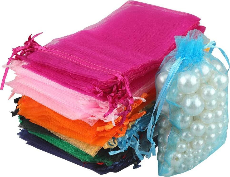 50 Grüne Organza-Beutel Mit Kordelzug – Durchsichtig & Praktisch Für Geschenke, Schmuck Und Mehr!