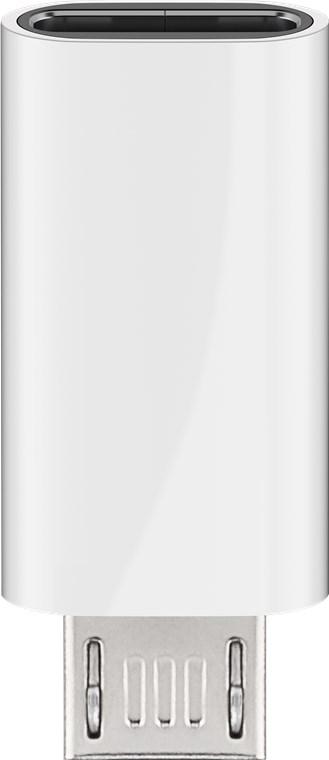 Goobay USB-Adapter Micro-USB auf USB-C™, OTG, weiß 2,5 W, 0,5 A, 480 Mbit/s, USB 2.0 55550