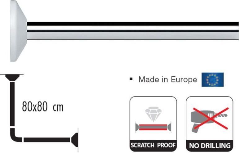 MSV Cotexsa Duschvorhang „Iguacu“ Grau 180x200 Cm – 100% Wasserdicht, Antibakteriell & Schimmelresistent, Inkl. 12 Ringe