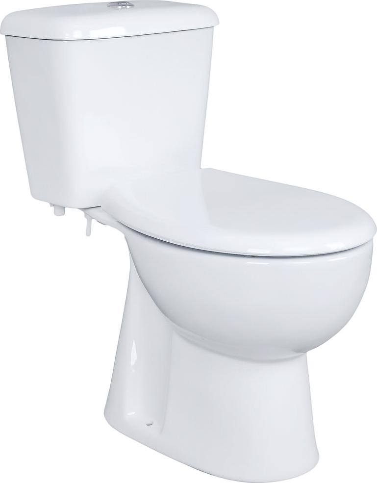 Stand-WC mit Keramik-Spülkasten und Softclose WC-Sitz Senkrecht Boden