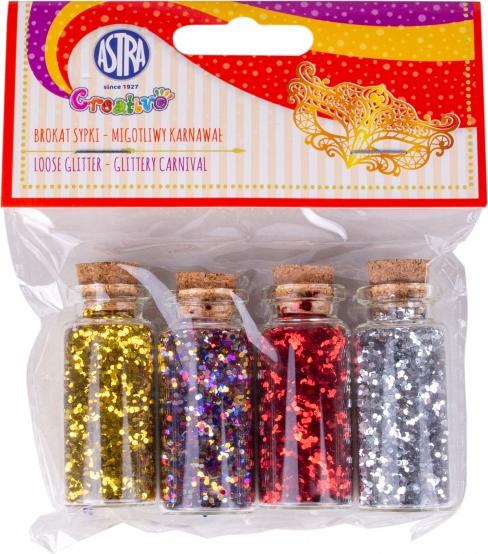 Astra Loser Glitter / Glitter in Glasdosen GLITTERY CARNIVAL, 4 x 5g, 335121005 undefiniert