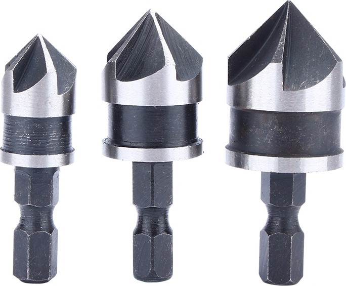 Cocosity Fase,Sechskantbohrer,Sechskantschaftbohrer,90° Fasenmesser,5-Klingen-Senker,Senker-Bohrer