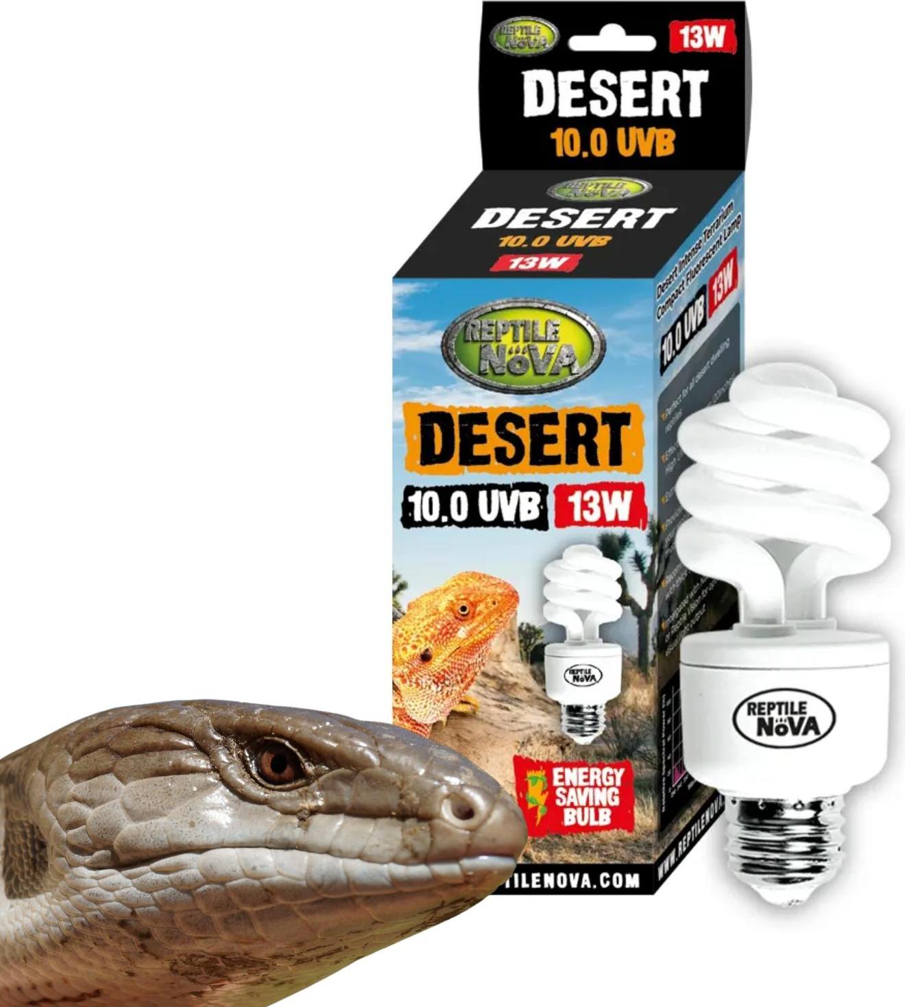 REPTILE NOVA 10.0 UVB 13W - Leuchtstofflampe für Wüsten- und Steppenreptilien | UVA + UVB