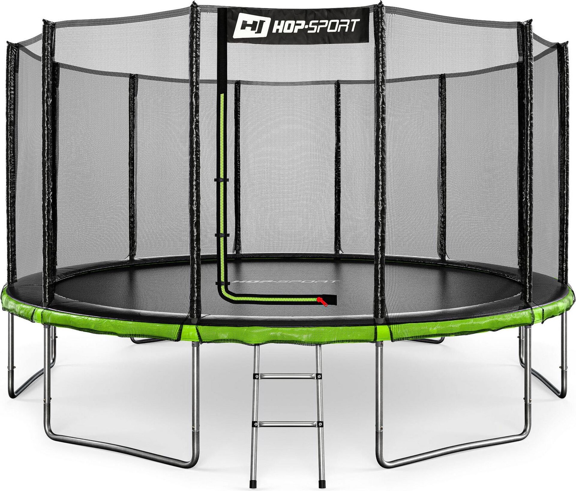 Hop-sport Trampolína 14ft (427 cm) | Moderná trampolína pre deti a dospelých | Čierno/zelená