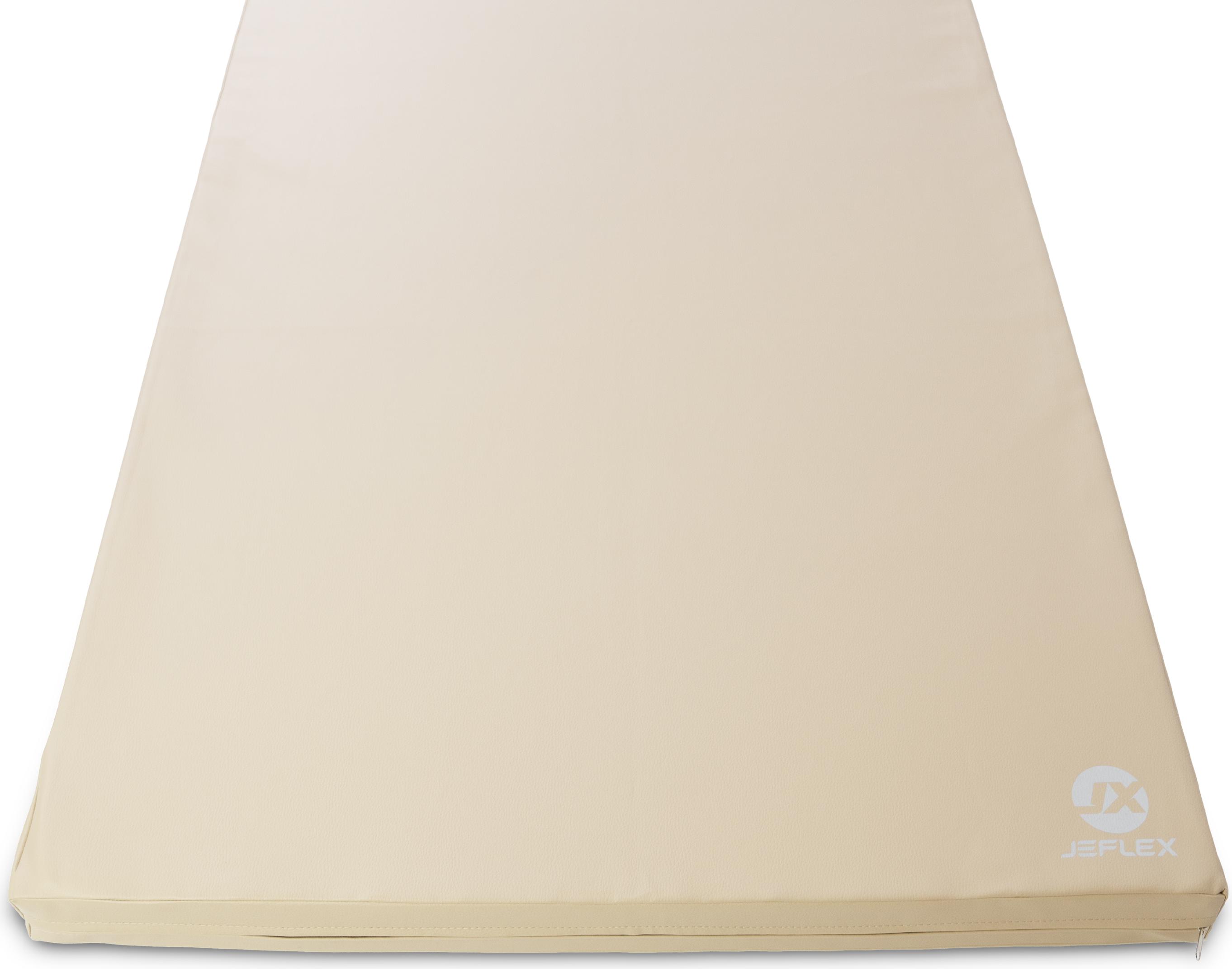 Jeflex Turnmatte Weichbodenmatte beige/creme 200 x 100 x 8 cm, für klein und groß, Workout, Spielzimmer, Sportverein M020010008Be