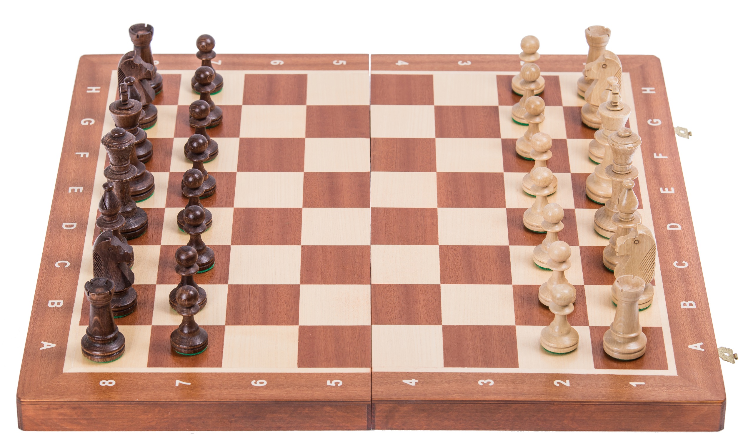 Schachspiel aus Holz 53 x 53 Schachbrett Pro Schach Nr 6 Mahagoni SQUARE 