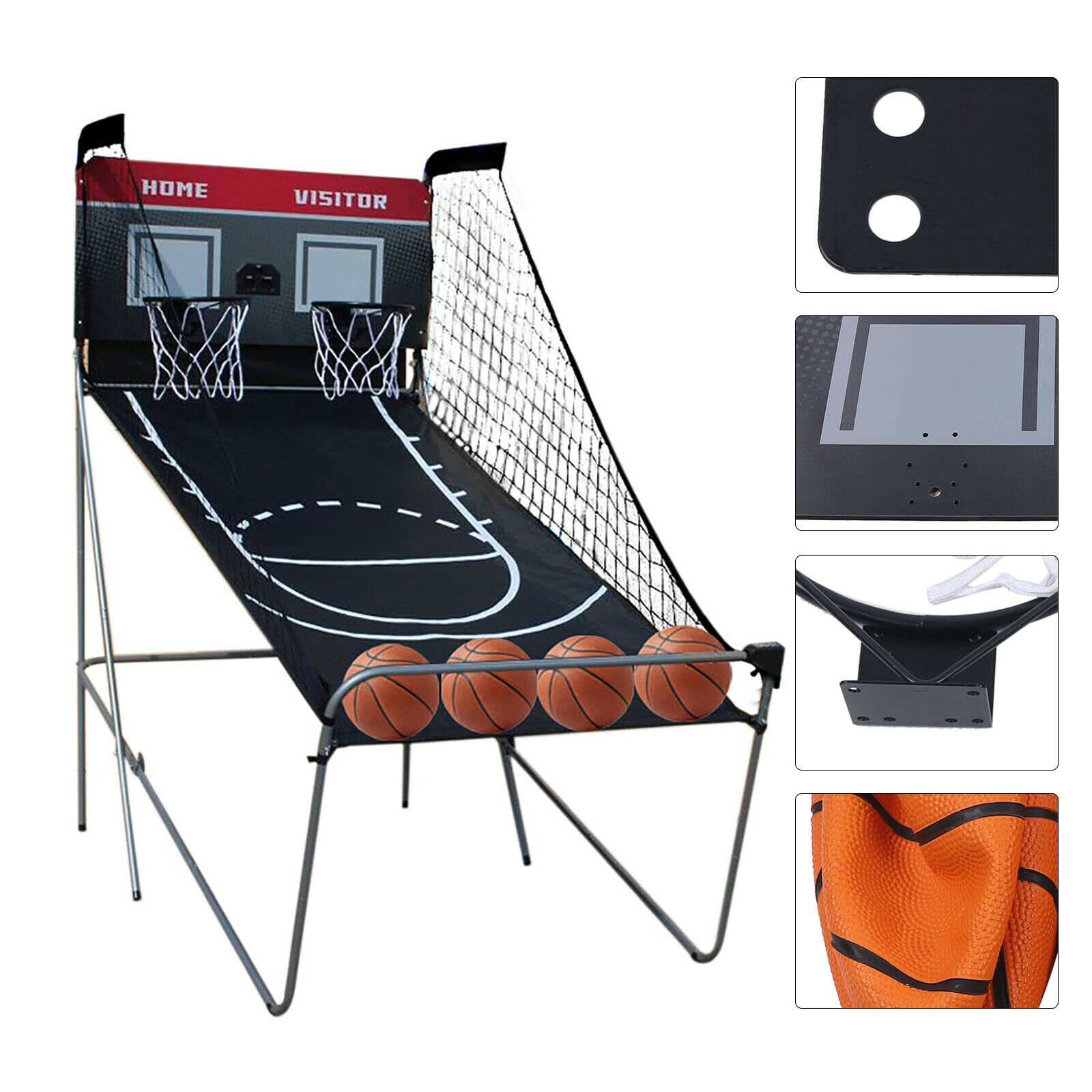 4 Basketbälle Basketballspiel Basketballautomat Basketball Schießmaschine inkl 