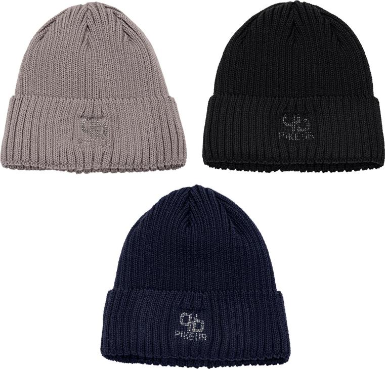 Pikeur Strickmütze, Mütze, Wintermütze mit Fleeceinnenseite Farbe - black Größe - 53/55