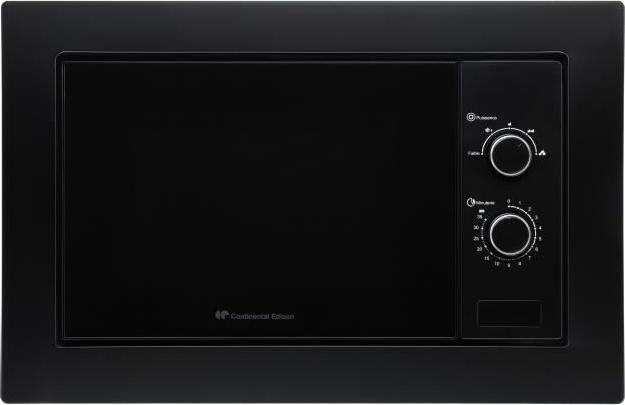 Vstavaná mikrovlnná rúra - CONTINENTAL EDISON - CEMO20EBM2 - 1280 W - Š 59,5 x V 38,5 x H 35,3 cm - 20 l - čierna