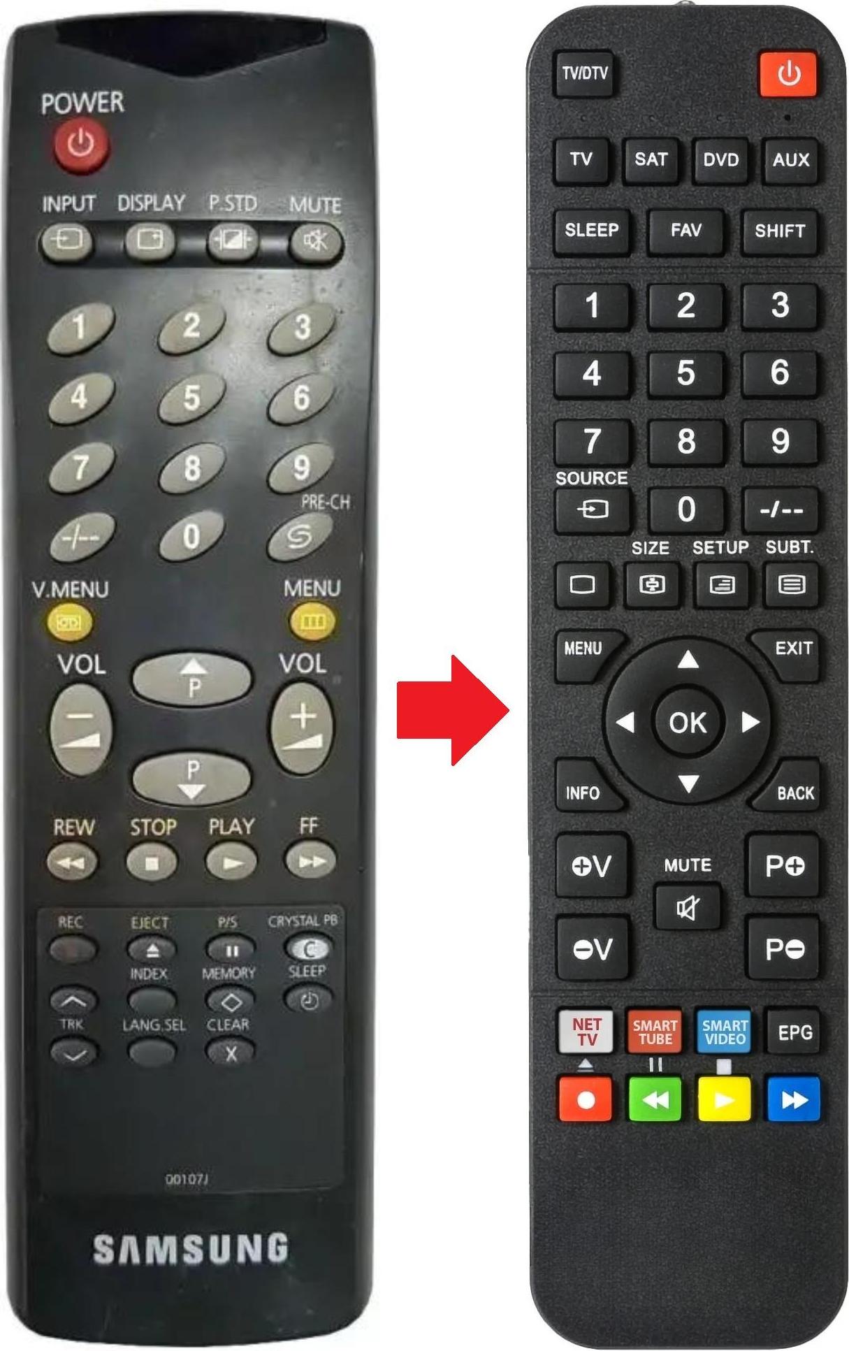 ARKAIA Fernbedienung passend für SAMSUNG CF6844NUKFCX2 | CK569BNT1XXE0 CF6844NUKFCX2 | CK569BNT1XXE0 | CK7202WBPDLSX