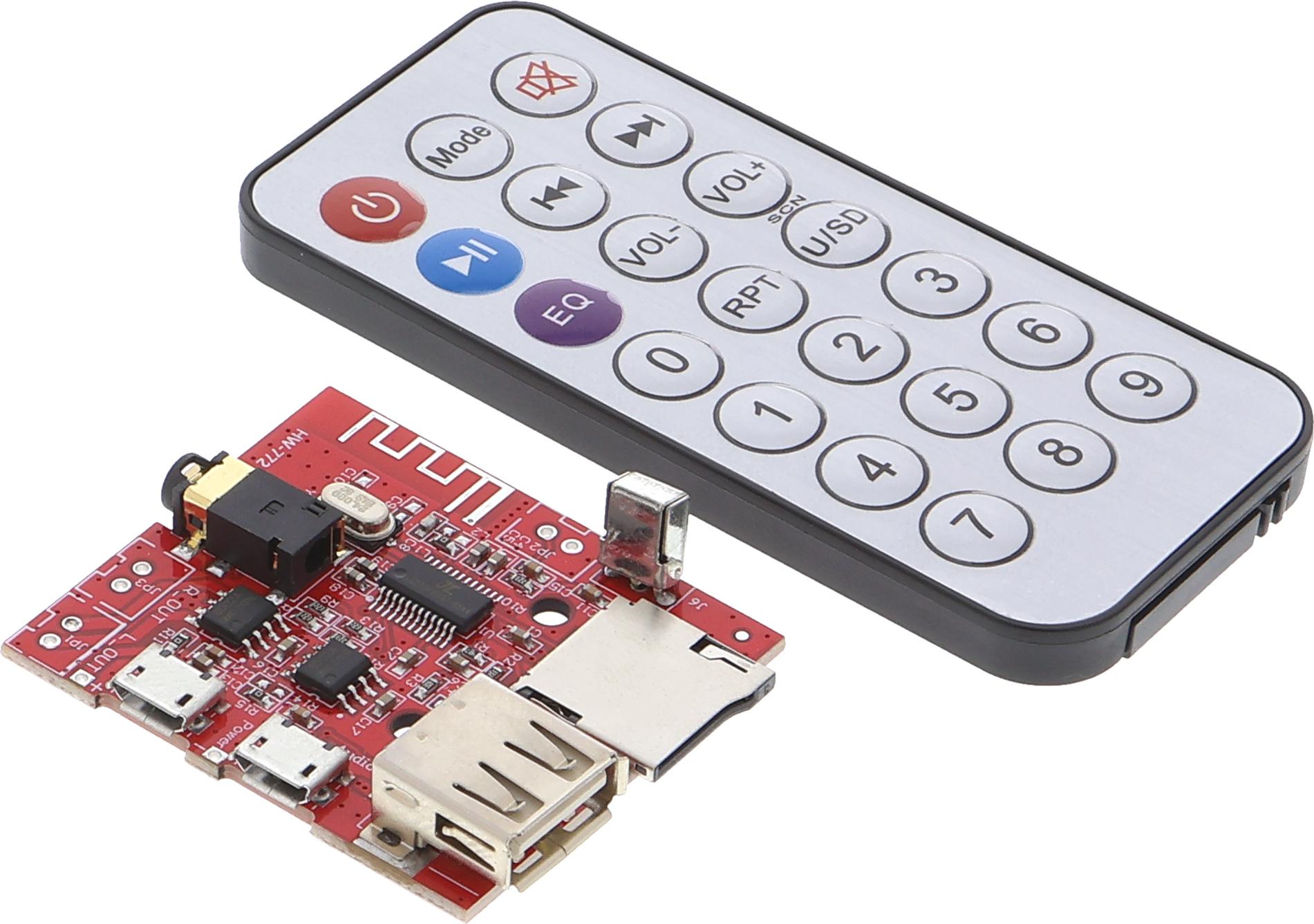 Funduino HW-772 MP3-Autolautsprecher-Verstärker / Decoderplatine HW-772 mit Bluetooth 4.1