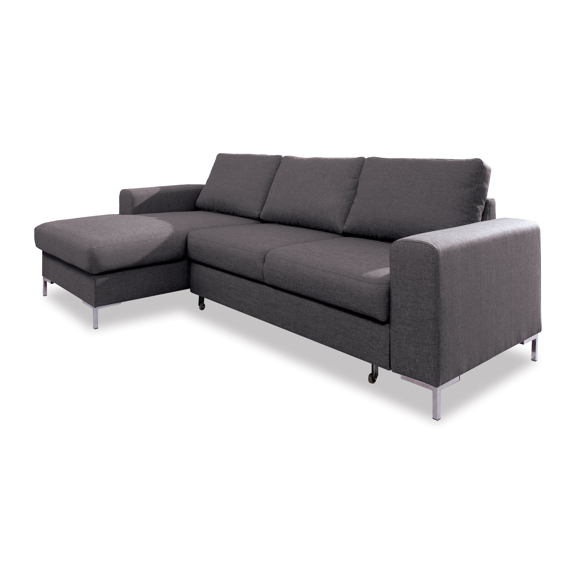 Ecksofa Lofty Lilly mit Bettfunktion LX-06 Dunkelgrau Ausrichtung Links