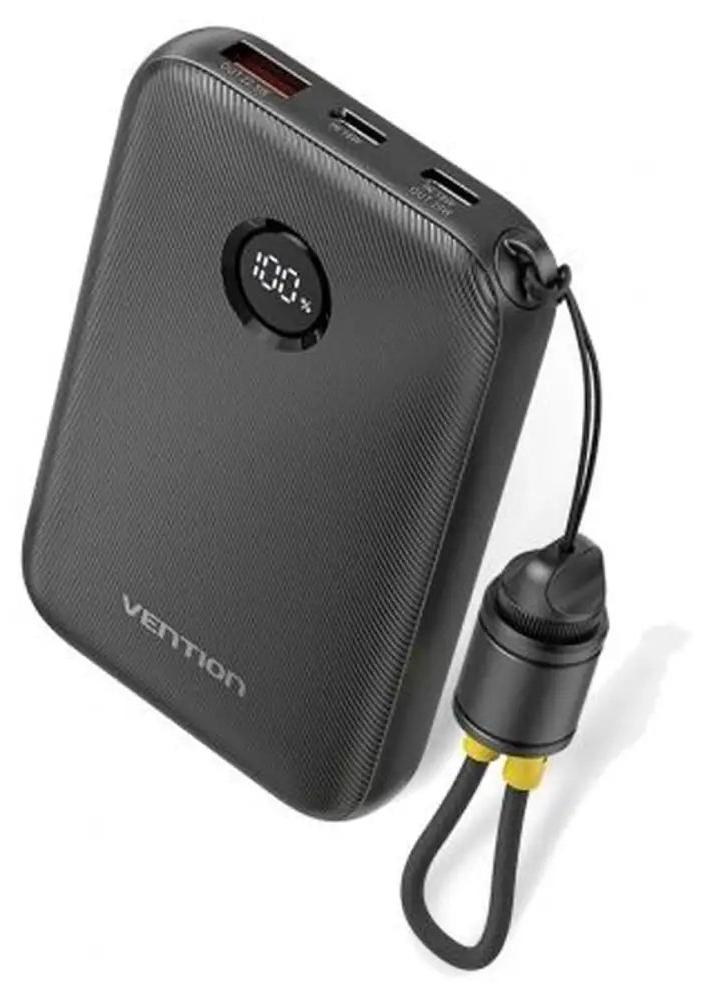 Vention FKAB0-C, 10000 mAh, 22,5 W, Schwarz