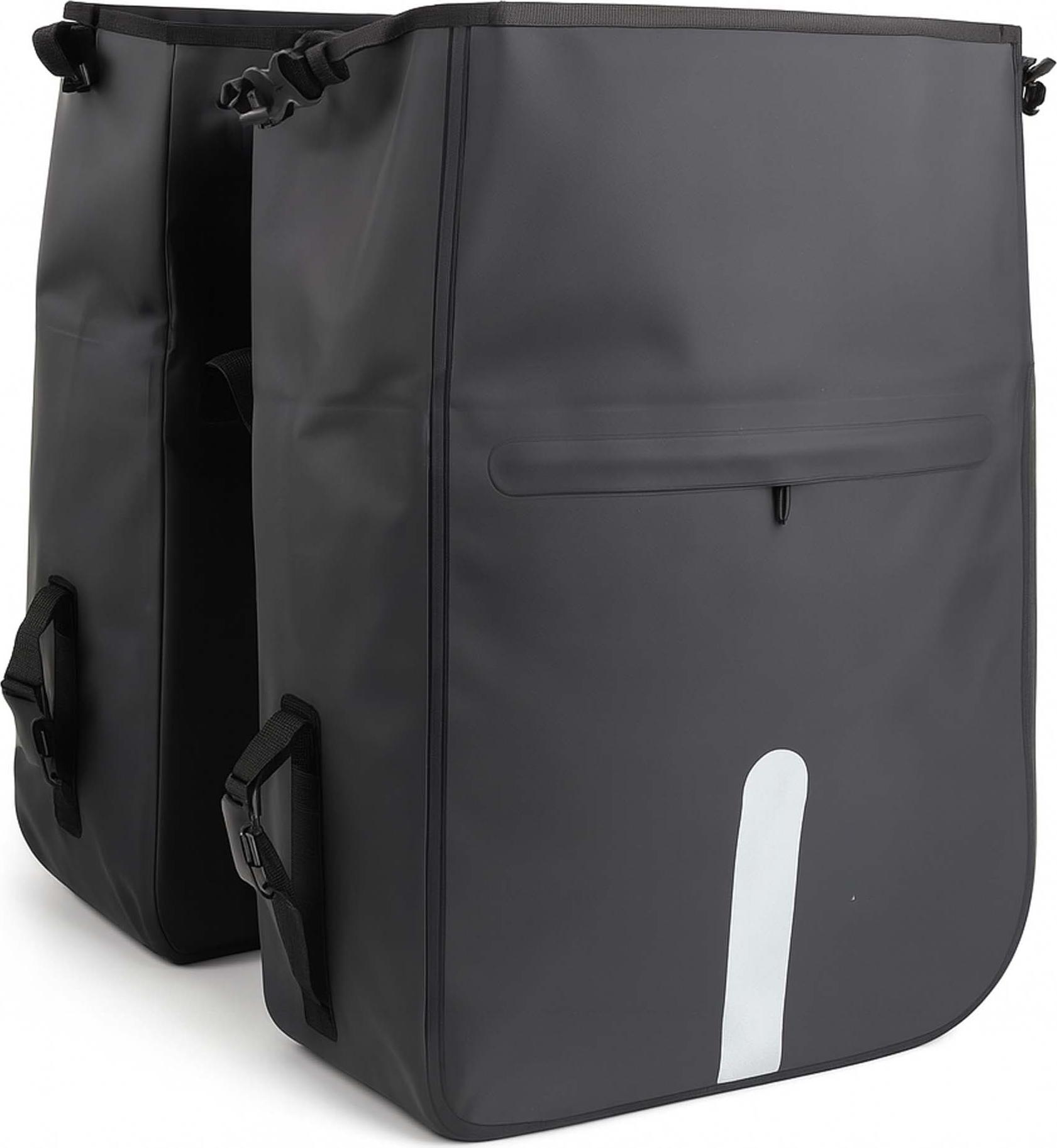 Wiltec Doppel-Gepäckträgertasche – 37x16x51 Cm, 46 L, Wasserresistent, Mit Seitlichen Taschen, Für Fahrradtouren