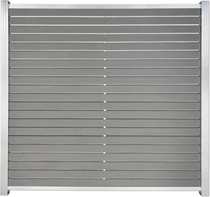 TETZNER & JENTSCH Zaun Hauptelement Hanö WPC-Stecksystem 177 x 177 cm grau