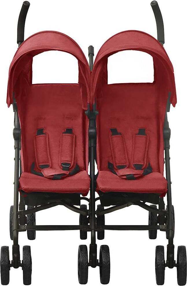 vidaXL Geschwisterwagen Rot Stahl 10239