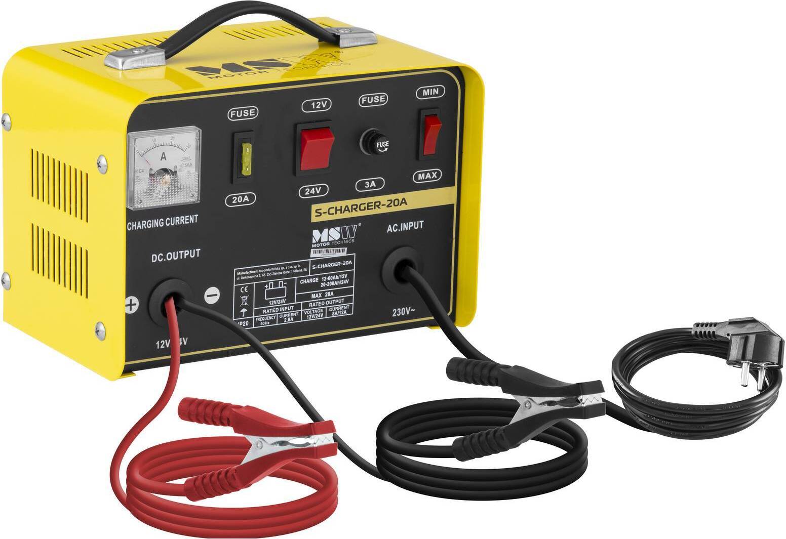 Nabíjačka autobatérií - 12/24 V - 8/12 A | S-CHARGER-20A
