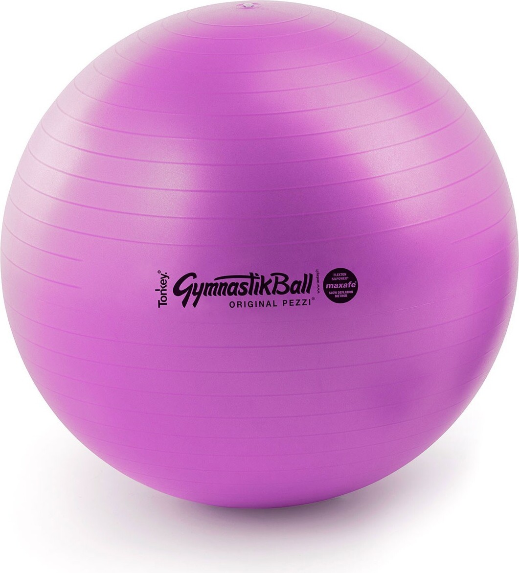 Ballon De Gymnastique PEZZI Maxafe 65 Cm - Sécurité Anti-éclatement, Charge 400 Kg - Avec Pompe - Pour Fitness, Bureau, Rééducation