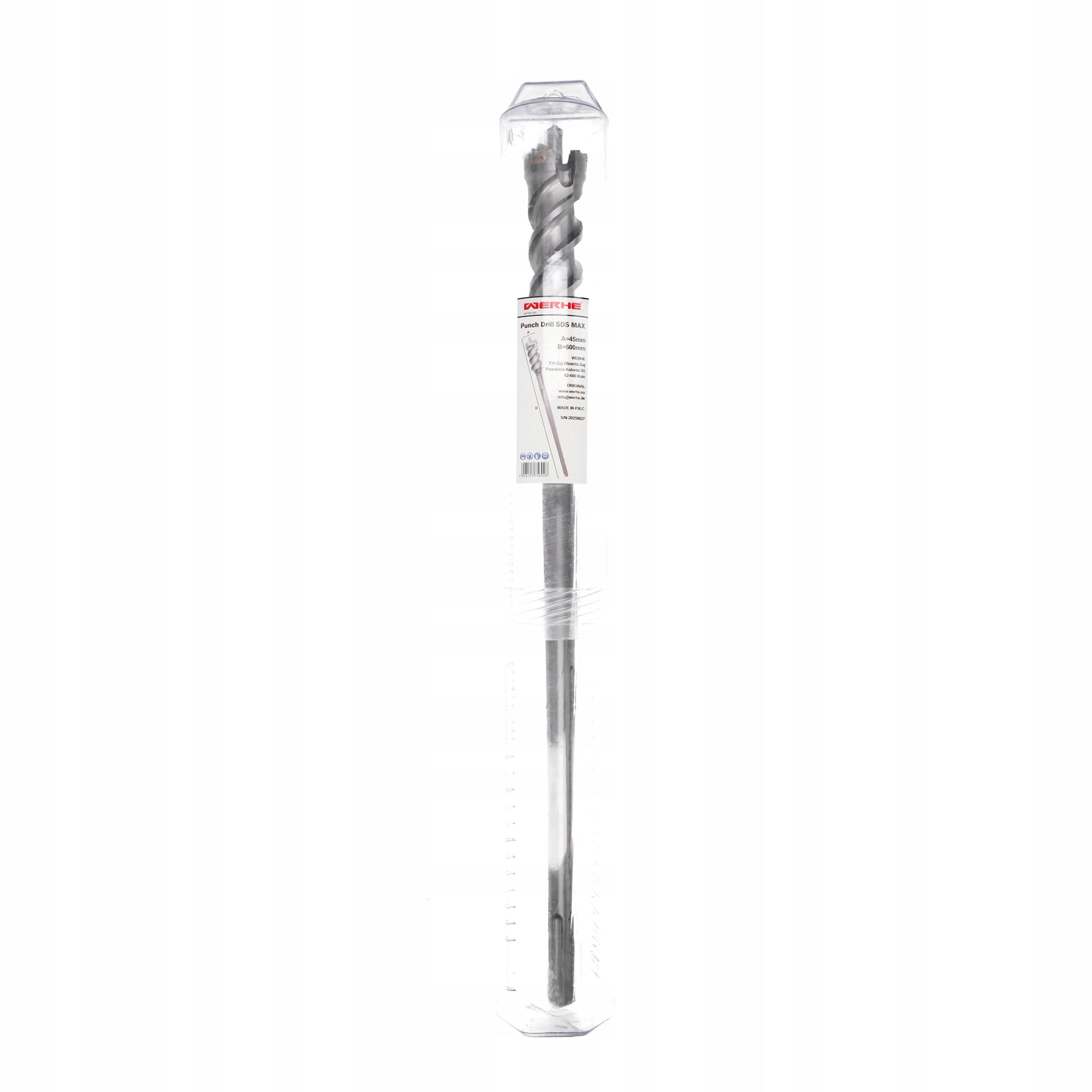WERHE SDS-MAX-Durchbruchbohrer – Große Durchmesser und lange Bohrungen 45 x 600 mm