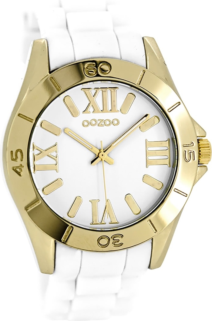 Oozoo Uni náramkové hodinky Vintage Series analógové silikónové biele D2UOC5711A
