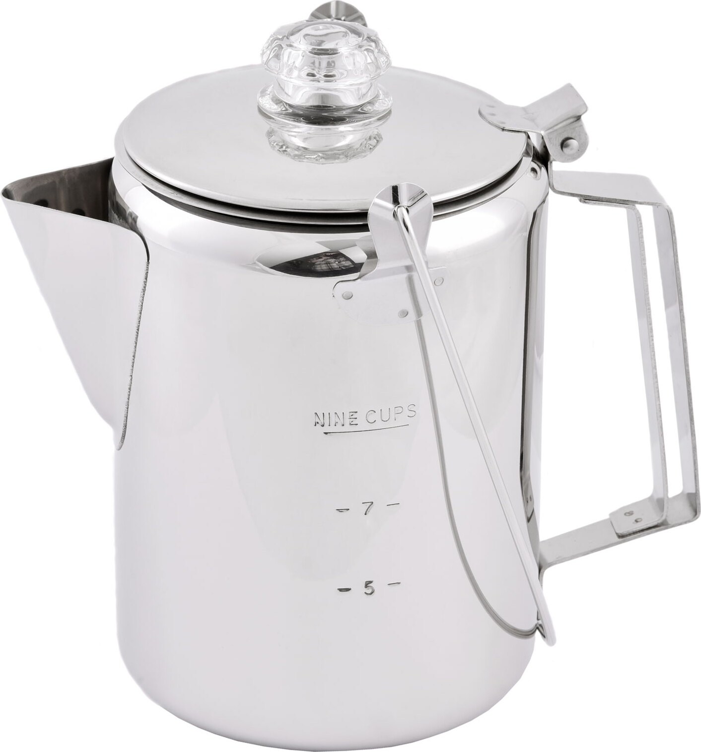 Cafetière Percolateur Inox 9 Tasses Pour Camping Et Extérieur - Sans Marque