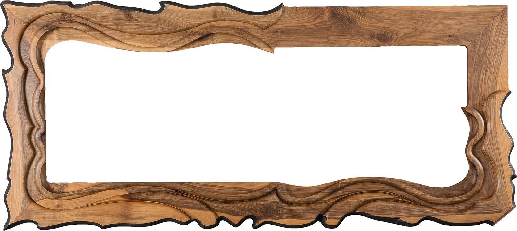 AEA Brauner Holzspiegel modern und klassisch elegant
