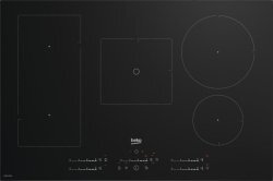 Beko HII85770UFT, Čierna, Vstavaný, 80 cm, Indukčná varná doska so zónami, Sklo, 5 zone(s)
