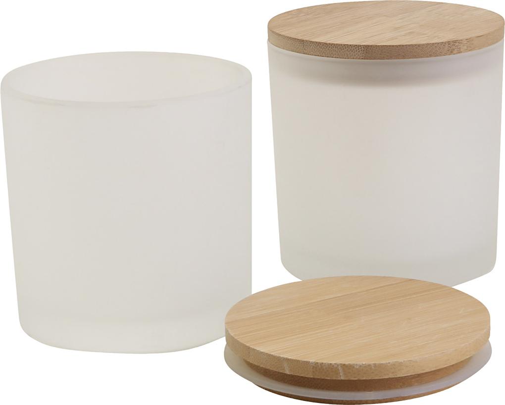 Creativ Company Glasdosen mit Holzdeckel 8 cm 12 Stück Dekoration 646054