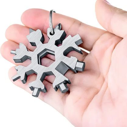 Mormark 18-in-1 Schneeflocken Multi-Tool, Tragbarer Edelstahl Schneeflocke