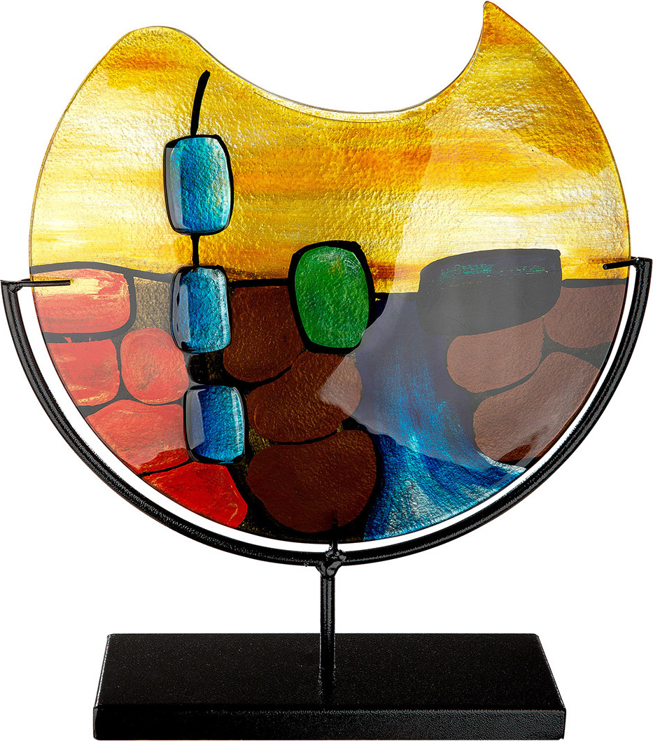 GILDE GLAS art Design vaas van glas - uil - decoratie
