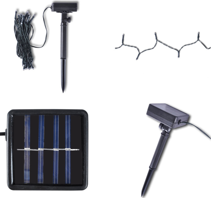 vidaXL 2 x Solar Lichtkette 24 LED 3,8m Solarleuchte Leuchten Lichterkette - Festtagsdekoration - Festtagsdekoration - Solar Lichtkette - LED Solarleuchte HL40873