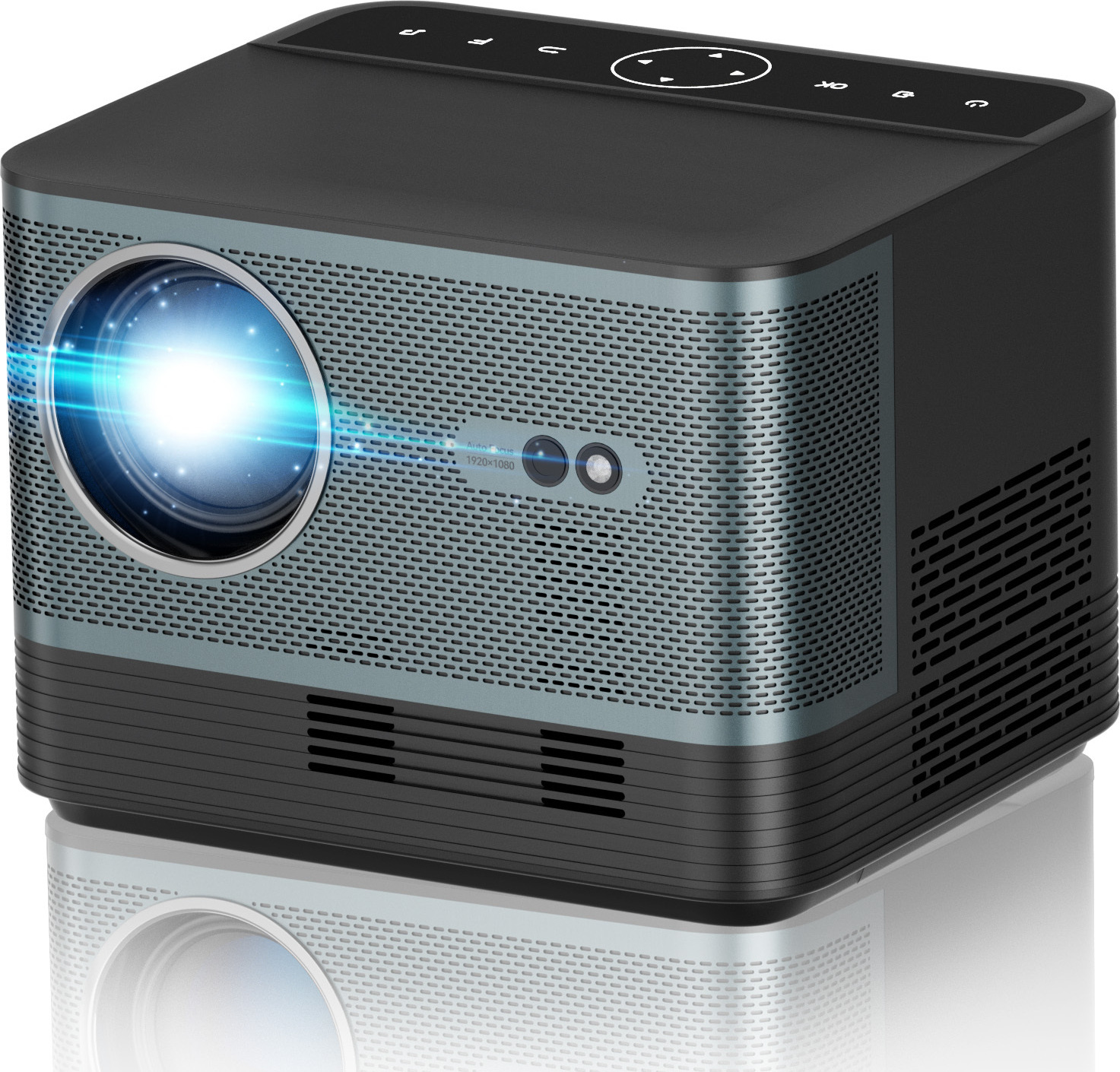 Smart Beamer projektor HDeye I20 4K, Android TV 11.0 s Netflixom, filmový projektor s podporou 4K a 90° gimbalom, 600 ANSI Full-HD Bezplatný stojan
