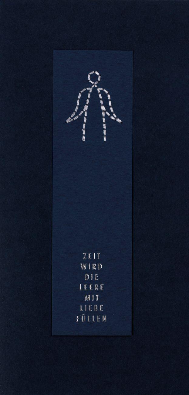 Räder Kondolenz Stickkarte Zeit wird die Leere 71052