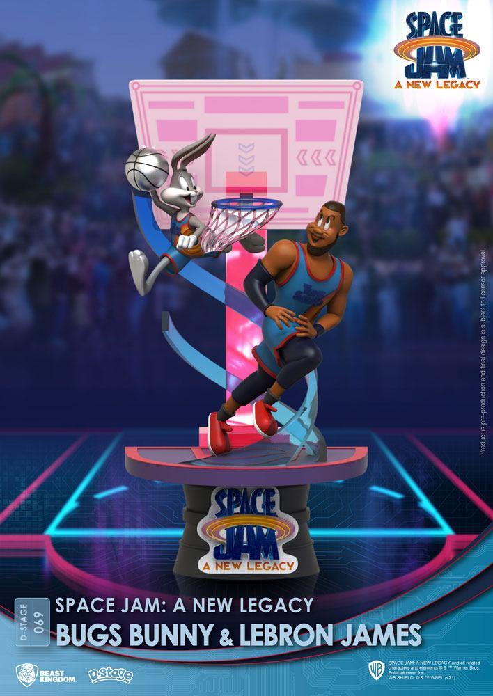 Beast Kingdom Toys Space Jam: A New Legacy D-Stage PVC Diorama Bugs Bunny & Lebron James New Version 15 cm BKDDS-69NV