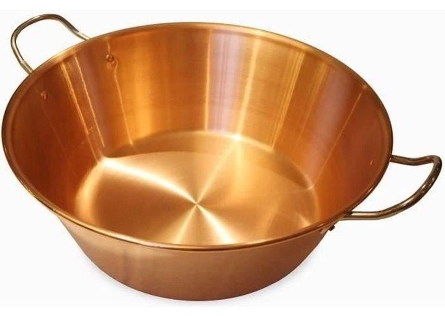 BAUMALU Kupfermarmeladenschale 38 cm 12/10 Edelstahlgriffe - ca. 9 Liter BAU3216382071508
