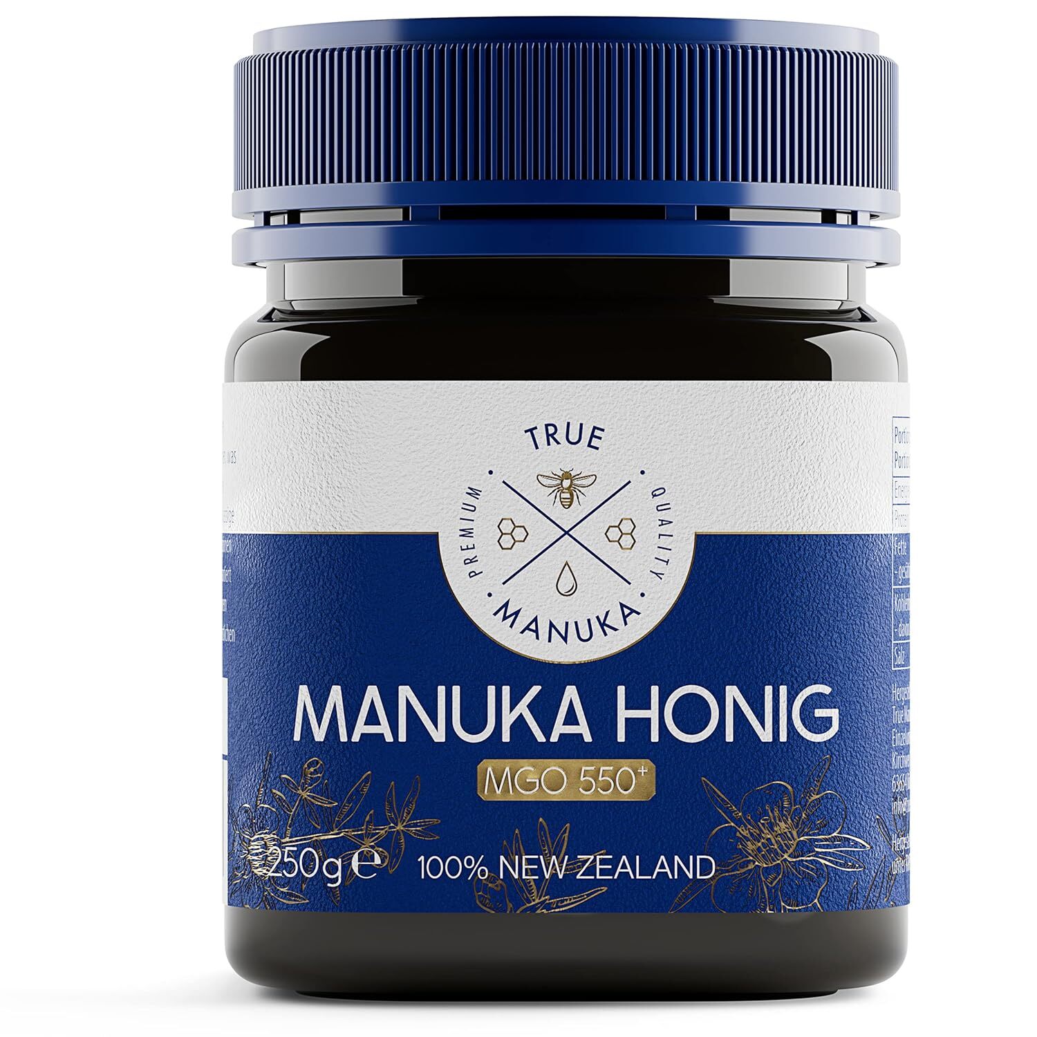 TRUE MANUKA - Manuka Honig 550 mgo [250g] - Aus Neuseeland - Manuka Honig 250g, Honig Manuka 550, Manukahonig, Manuka - Honig, Manuka Honey PE-NSO4-FKWD