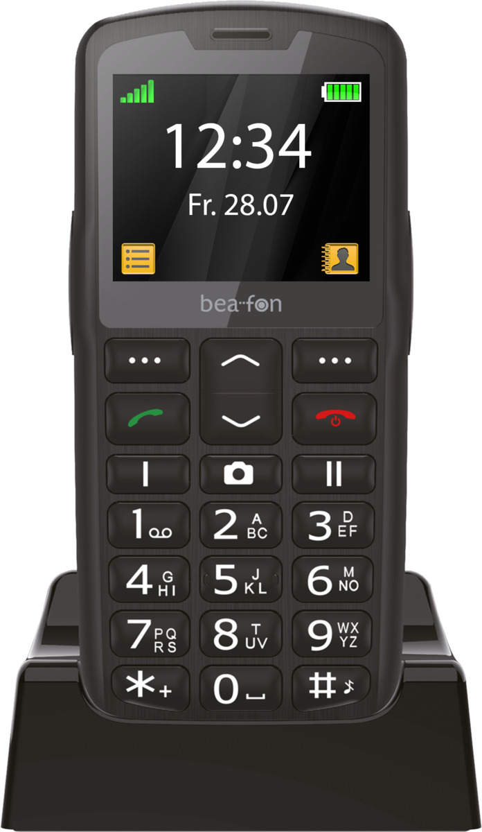 Mobilný telefón Beafon LTE (strieborno-čierny), farba:čierno-strieborná