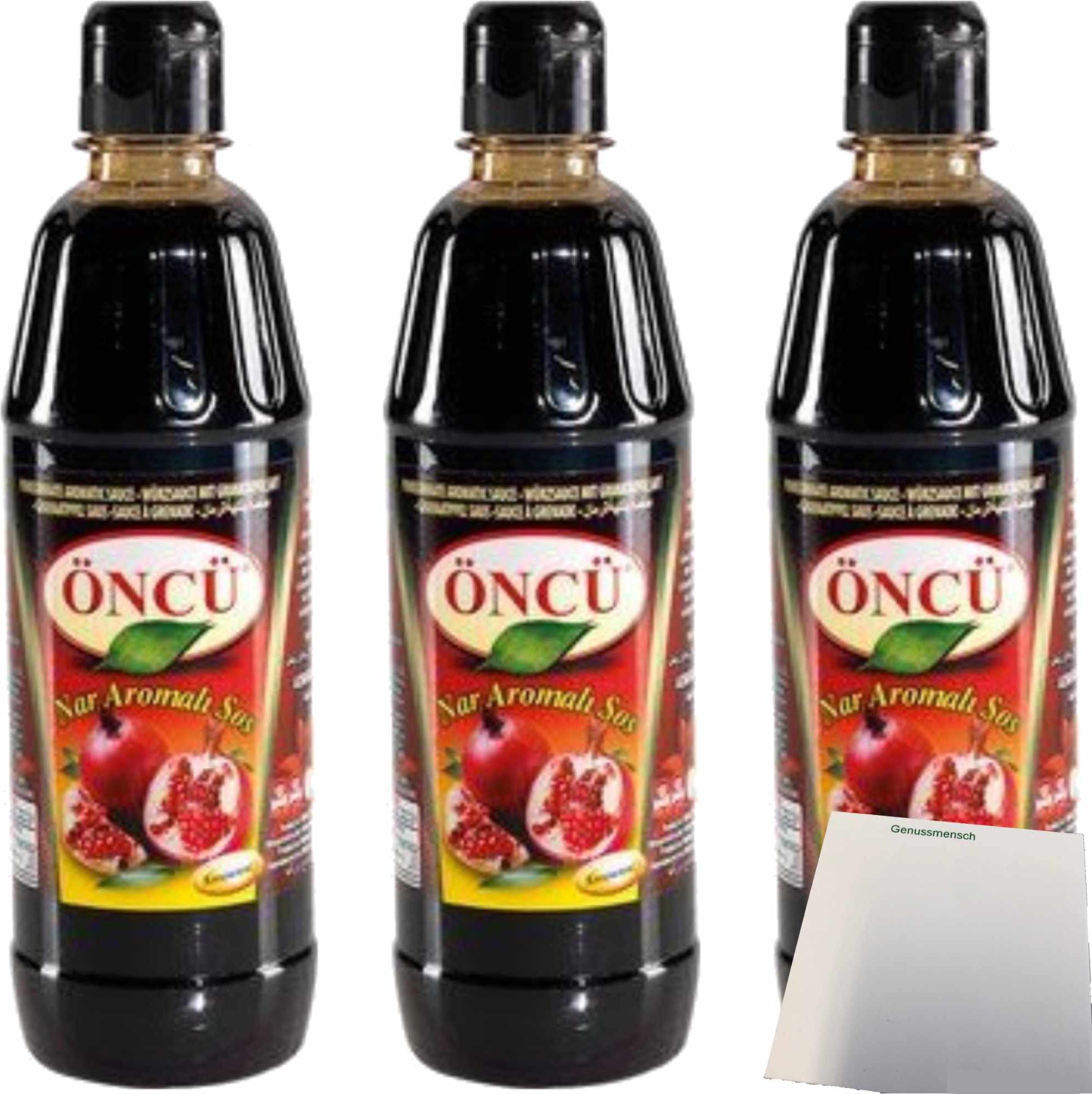 Öncü Granatapfelsirup PET 3er Pack (3x700g Flasche) + usy Block