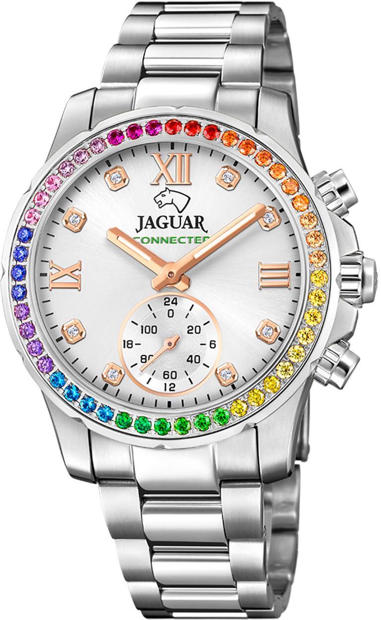 Jaguar Dámske multifunkčné hodinky Pripojené športové elegantné nerezové strieborné UJ980/4
