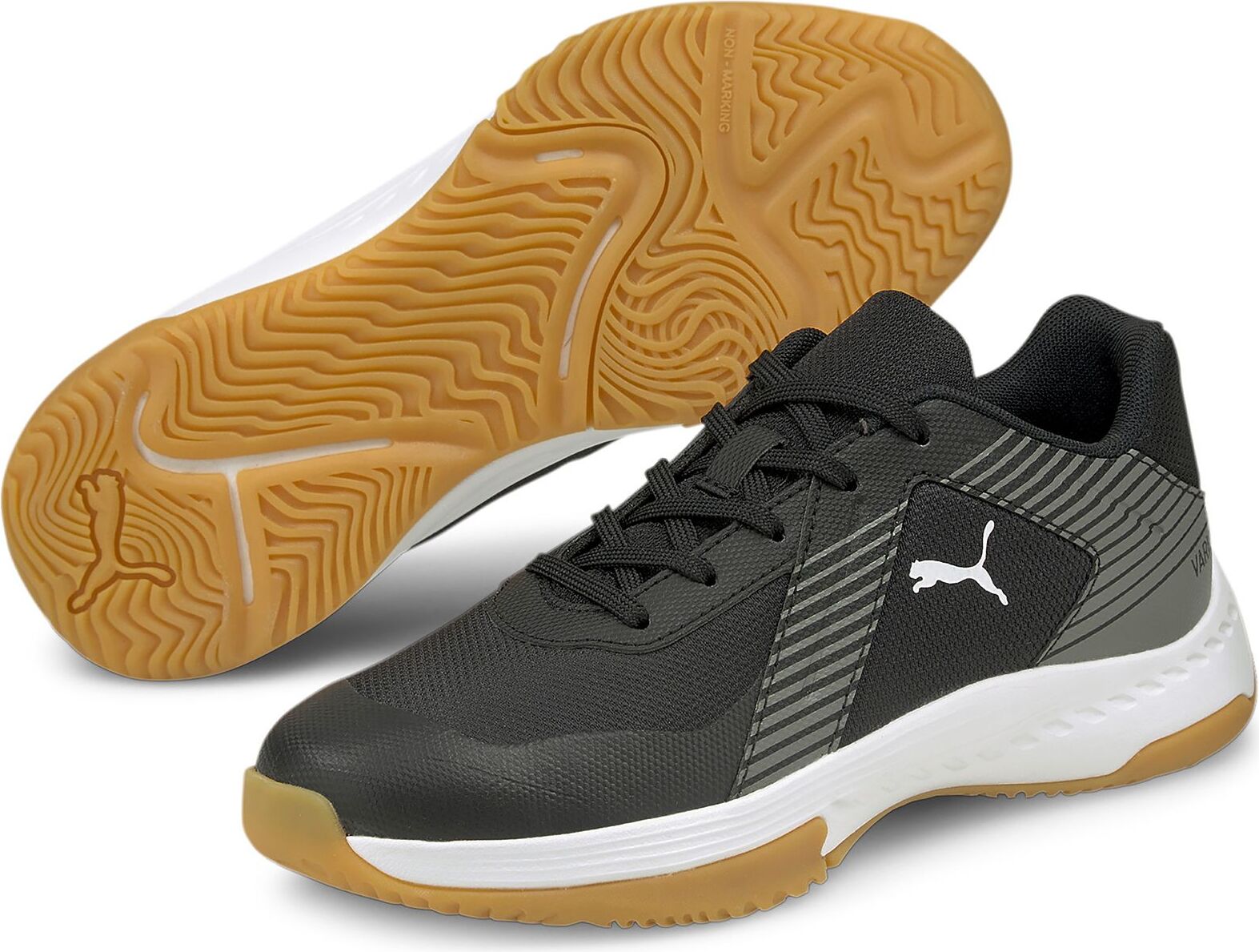 PUMA Varion detská halová obuv puma black/ultra grey/gum 28